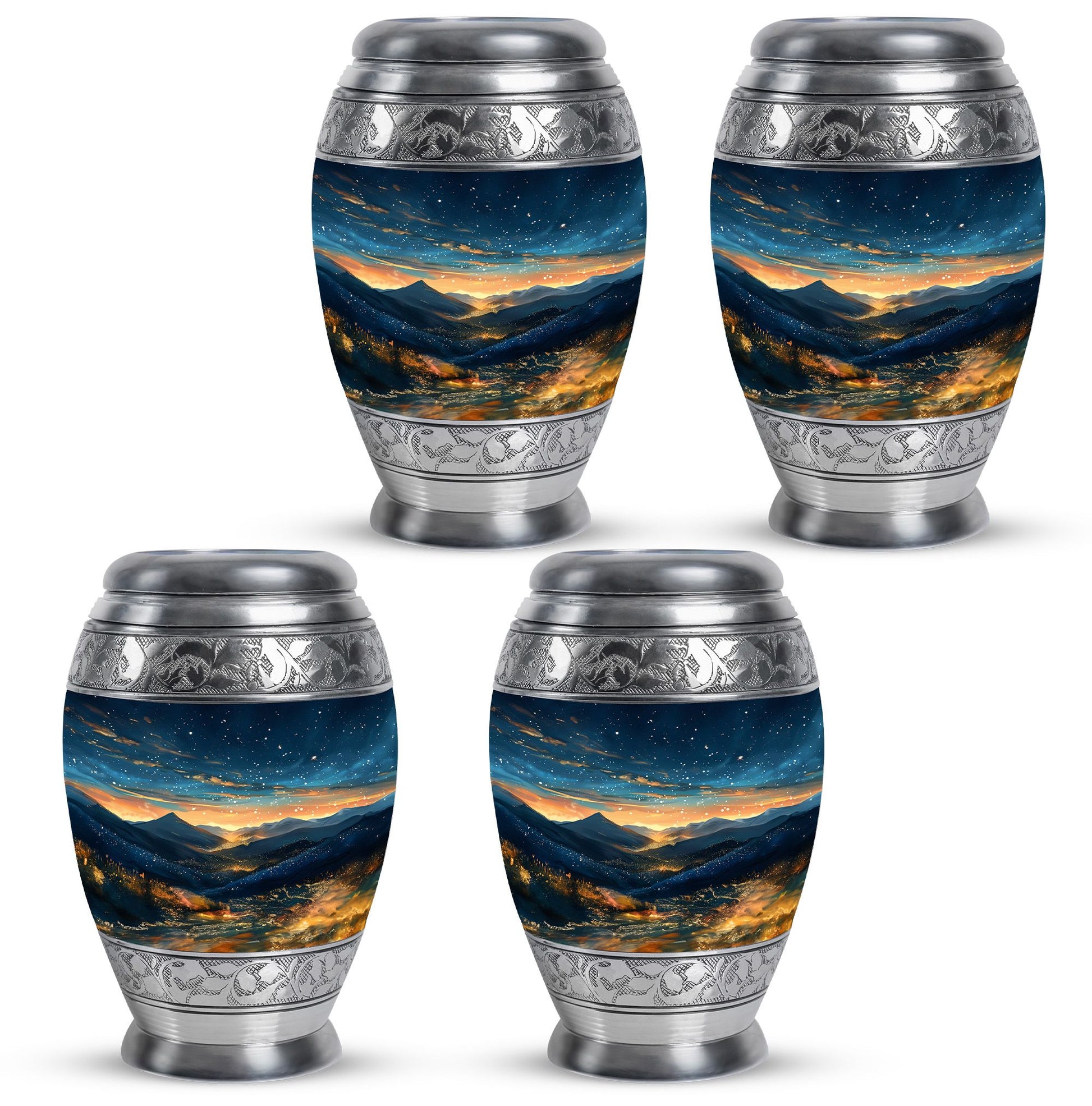 Starry Night Theme 3 Inch Keepsake Pack of 4