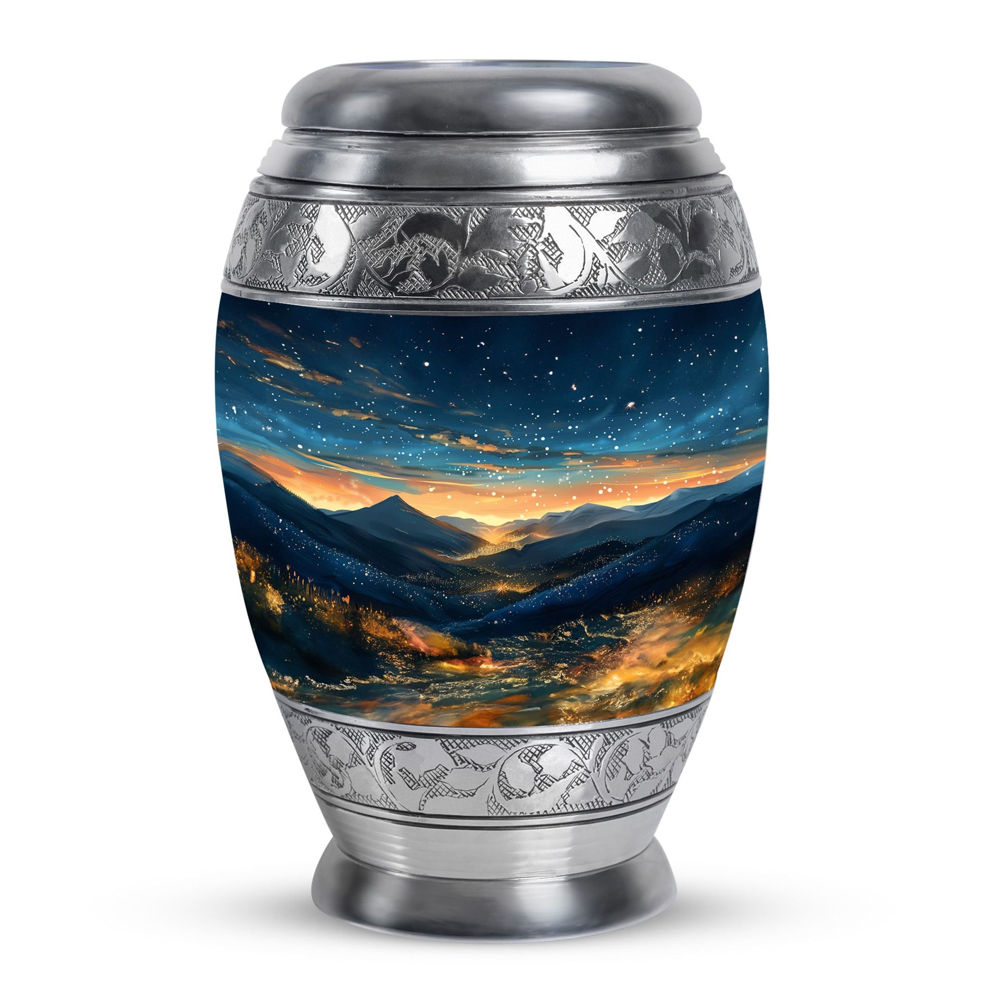 Starry Night Theme Large Urn 10 Inch