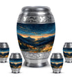 Starry Night Theme Large Urn With 4 Keepsake Urn
