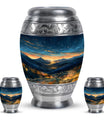 Starry Night Theme Large Urn With 2 Keepsake Urn