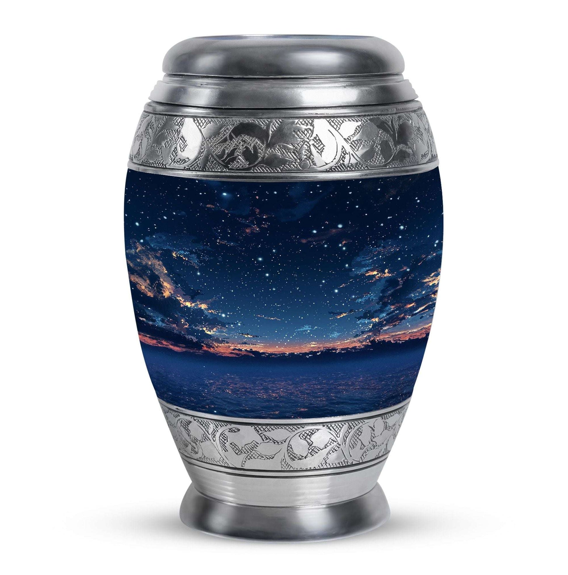 Starry Night Theme Large Urn 10 Inch