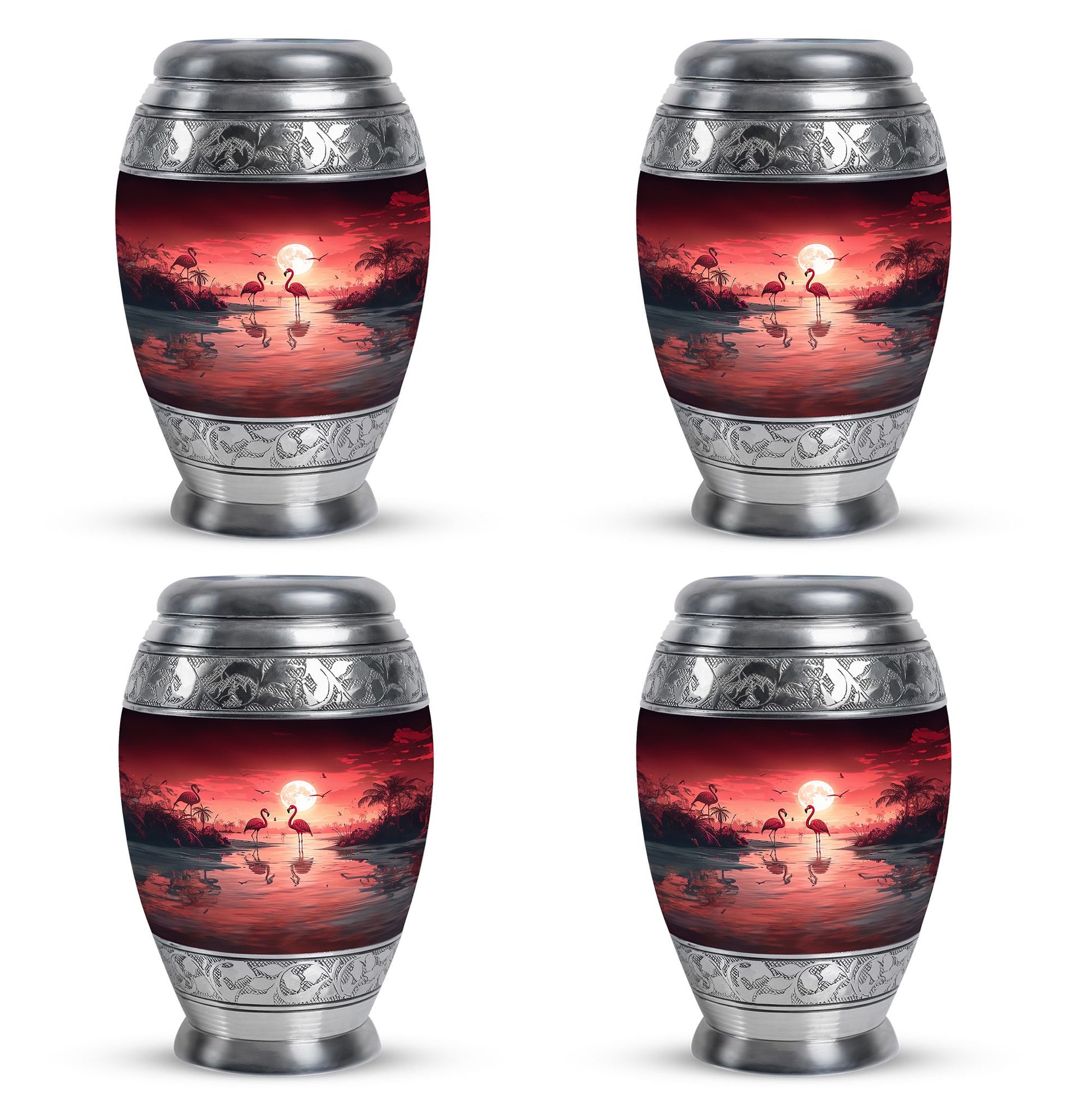 Flamingo Theme 3 Inch Keepsake Pack of 4