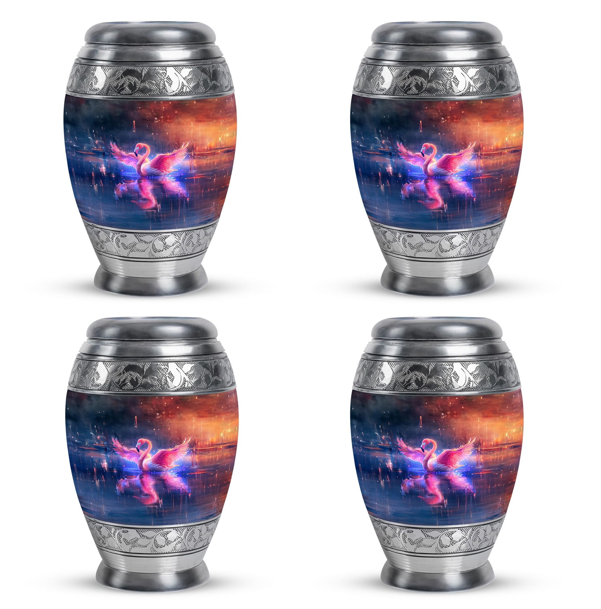 Flamingo Theme 3 Inch Keepsake Pack of 4