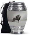 Lion Theme Large Urn 10 Inch
