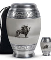 Lion Theme Large Urn With 1 Keepsake Urn