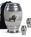 Lion Theme Large Urn With 2 Keepsake Urn