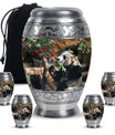 Panda Theme Large Urn With 4 Keepsake Urn