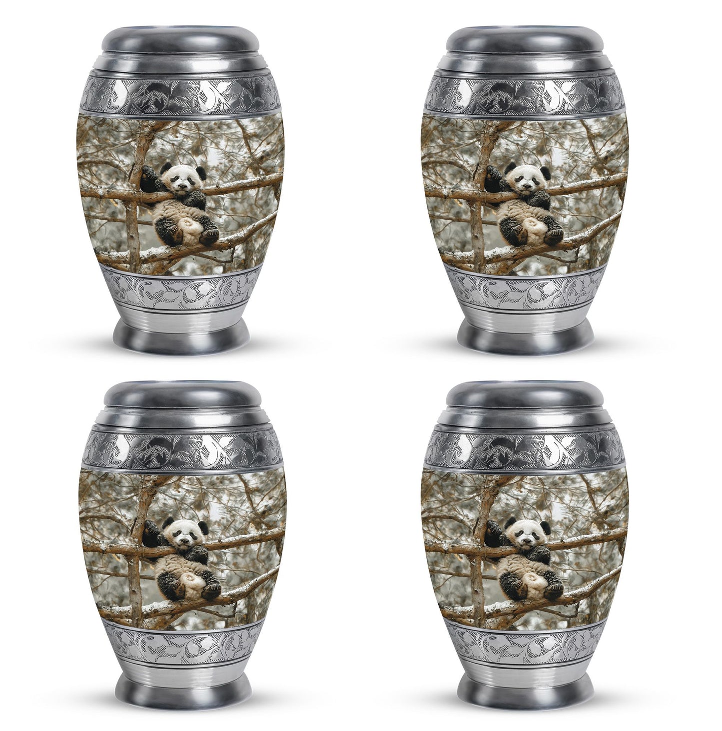 Panda Theme 3 Inch Keepsake Pack of 4
