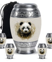Panda Theme Large Urn With 4 Keepsake Urn