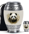 Panda Theme Large Urn With 1 Keepsake Urn