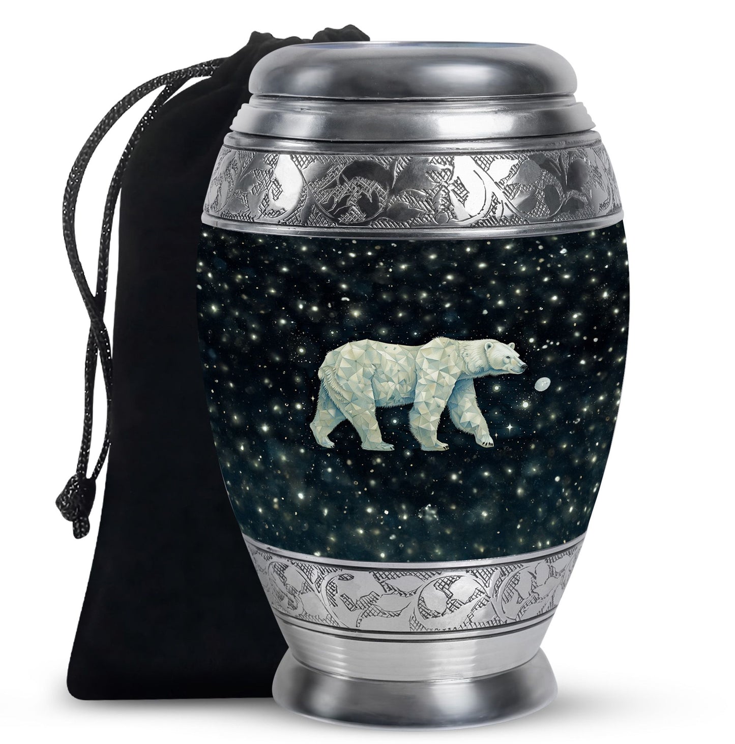 Polar Bear Theme Large Urn 10 Inch