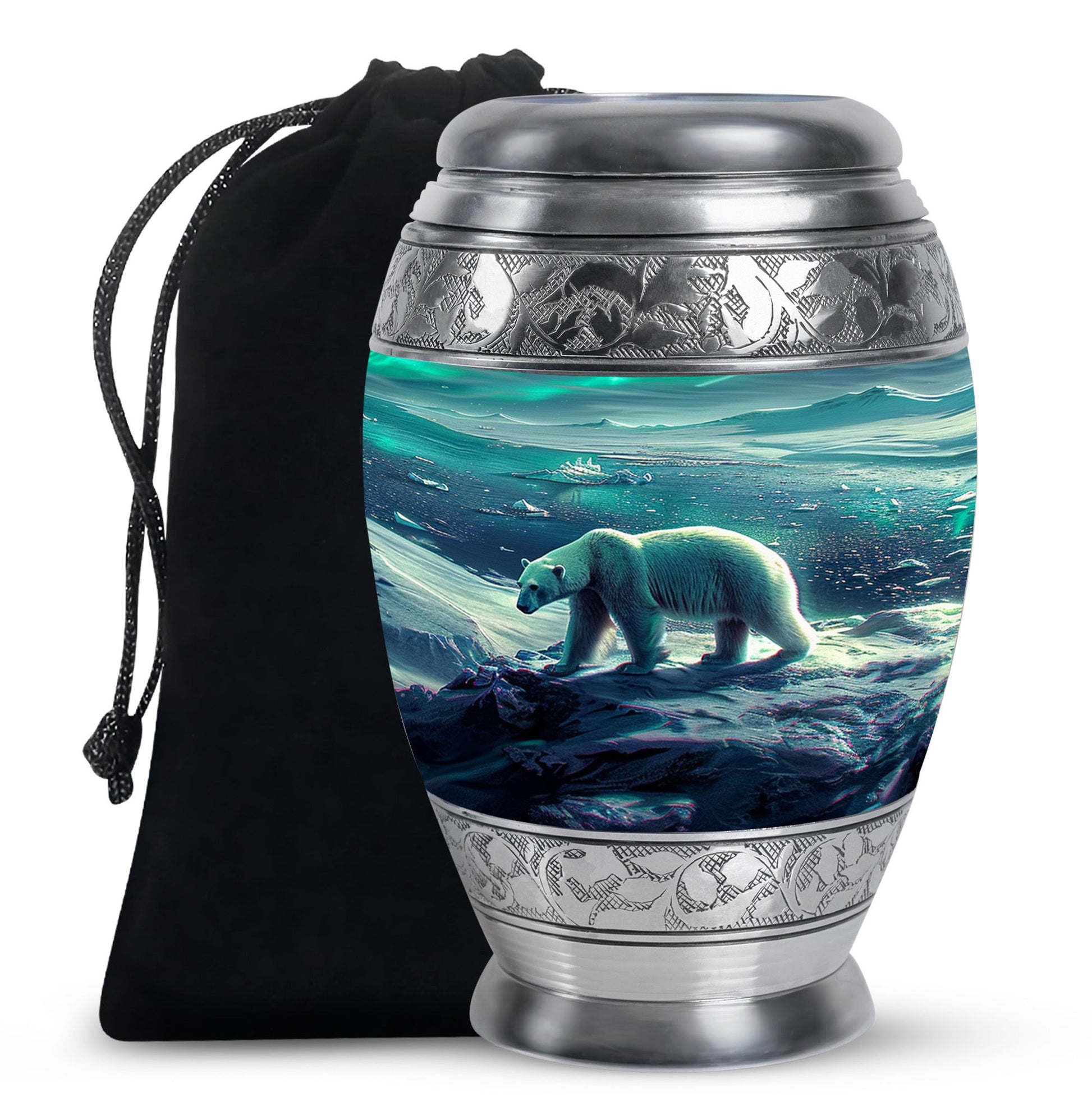 Polar Bear Theme Large Urn 10 Inch