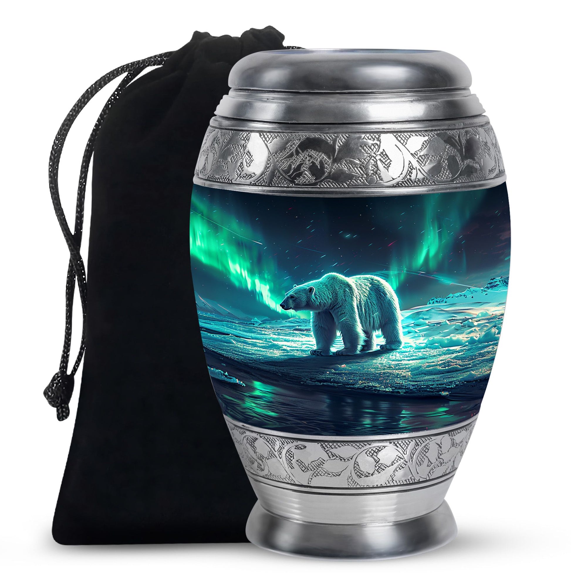 Polar Bear Theme Large Urn 10 Inch