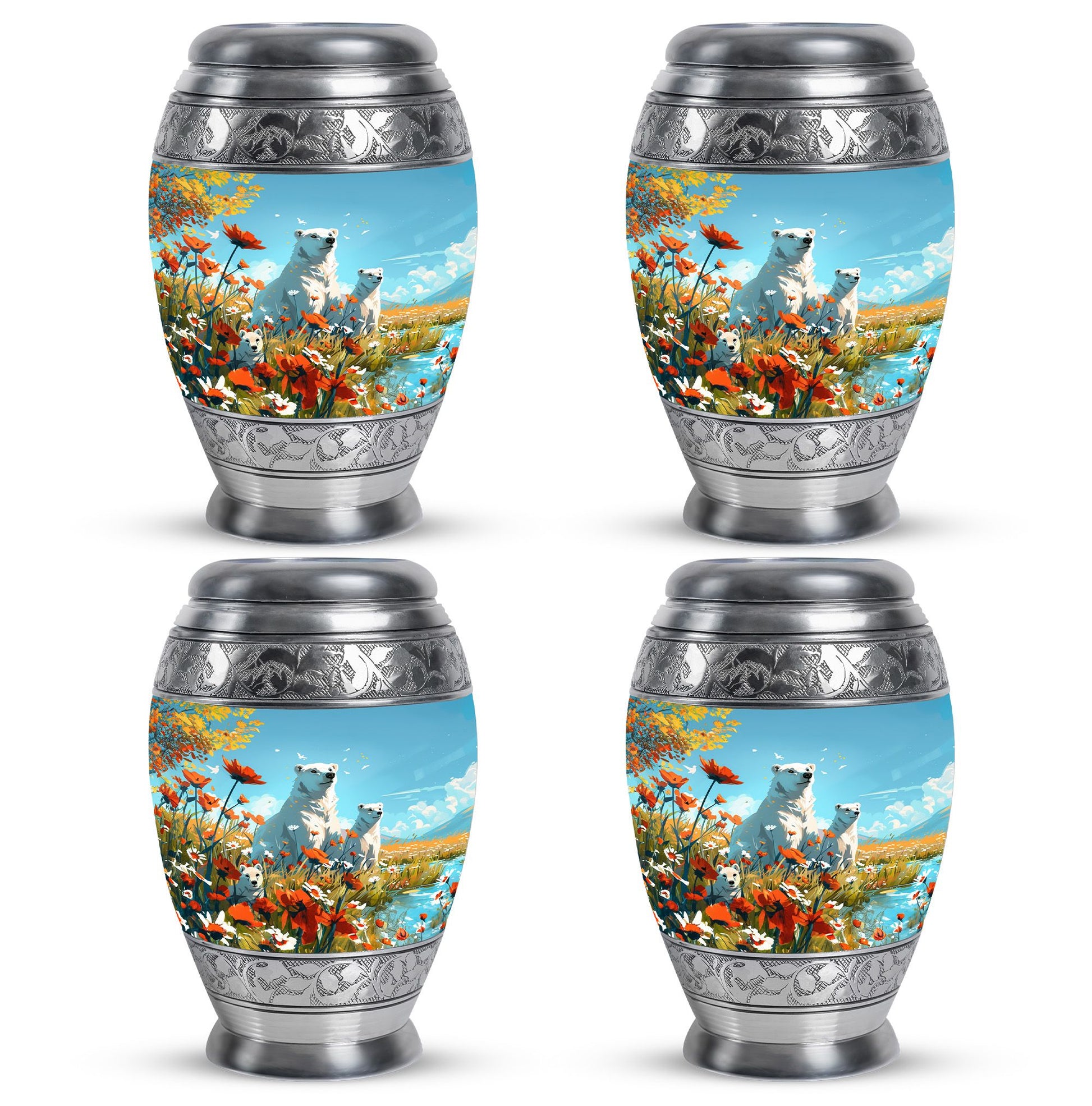 Polar Bear Theme 3 Inch Keepsake Pack of 4