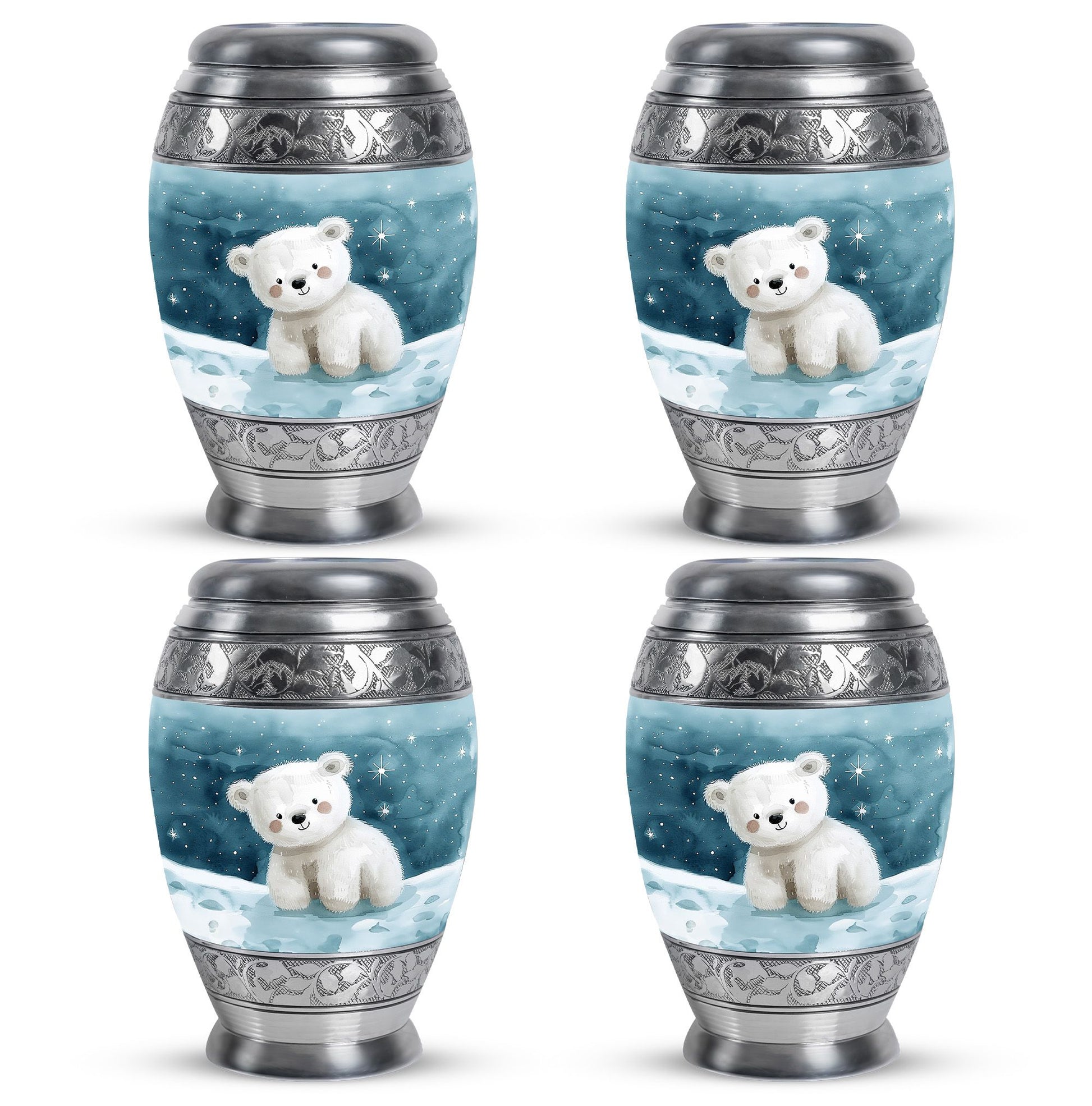 Polar Bear Theme 3 Inch Keepsake Pack of 4