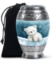 Polar Bear Theme Large Urn 10 Inch