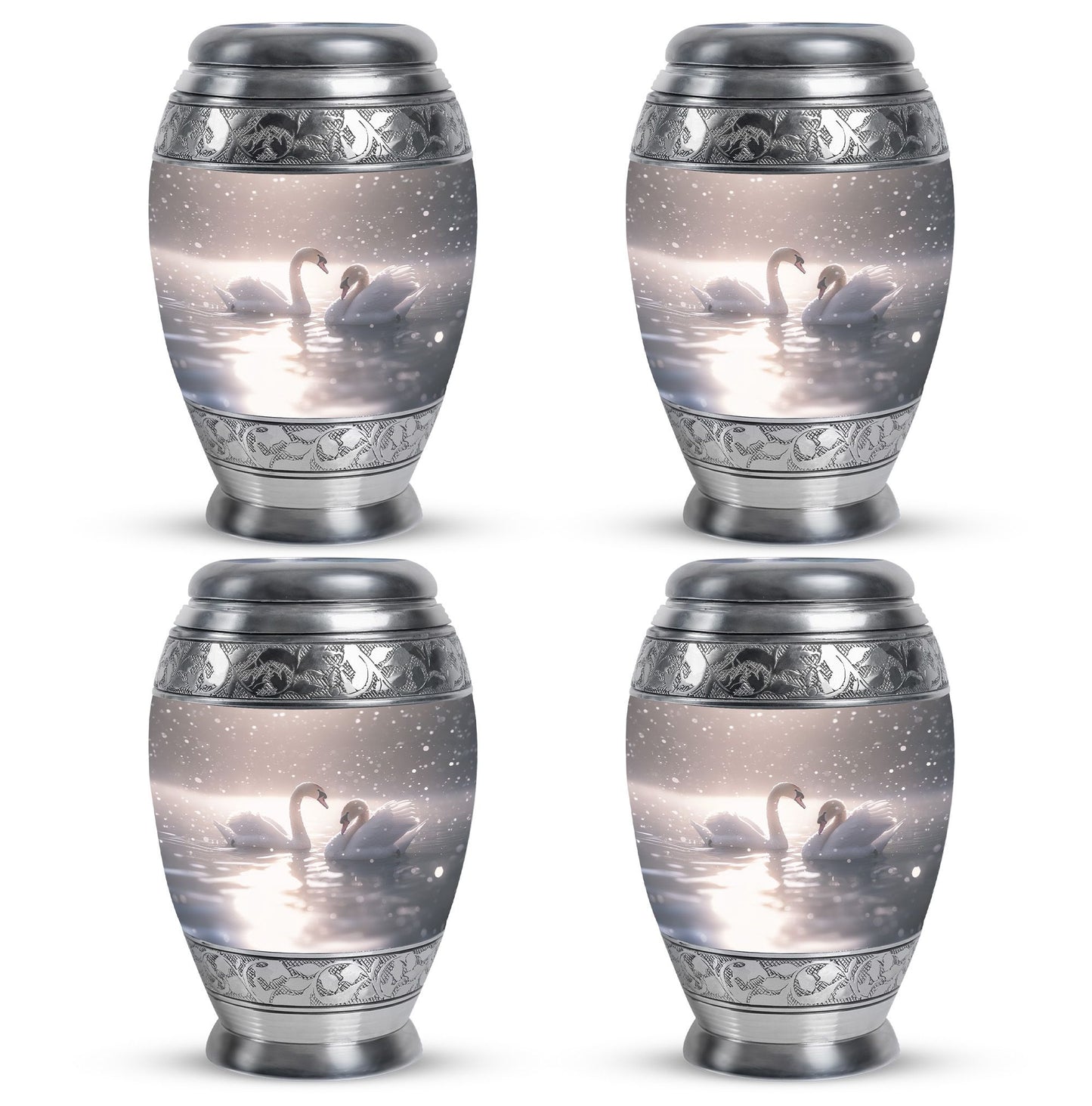 Swan Theme 3 Inch Keepsake Pack of 4