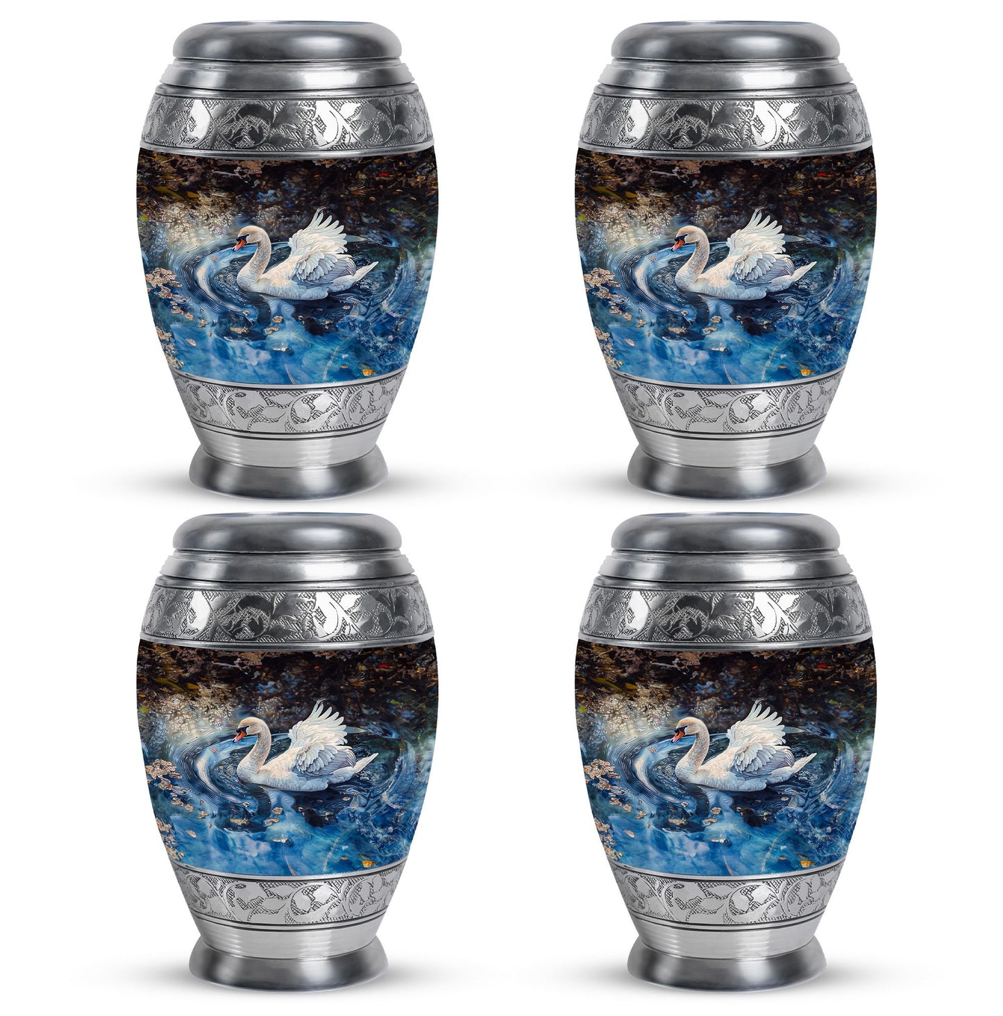 Swan Theme 3 Inch Keepsake Pack of 4