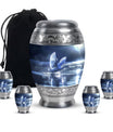 Swan Theme Large Urn With 4 Keepsake Urn