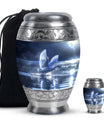 Swan Theme Large Urn With 1 Keepsake Urn