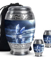 Swan Theme Large Urn With 2 Keepsake Urn