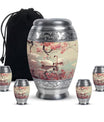 Swan Theme Large Urn With 4 Keepsake Urn