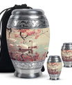 Swan Theme Large Urn With 2 Keepsake Urn