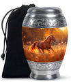 Runing Horse Theme Large Urn 10 Inch