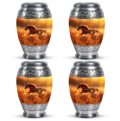 Runing Horse Theme 3 Inch Keepsake Pack of 4
