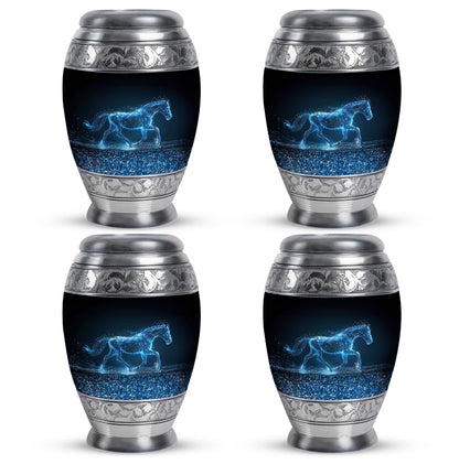 Runing Horse Theme 3 Inch Keepsake Pack of 4