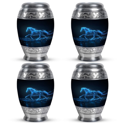 Runing Horse Theme 3 Inch Keepsake Pack of 4
