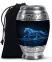 Runing Horse Theme Large Urn 10 Inch