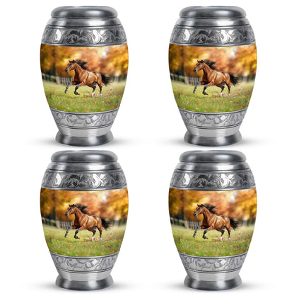 Runing Horse Theme 3 Inch Keepsake Pack of 4