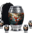 Cardinal Theme Large Urn With 4 Keepsake Urn