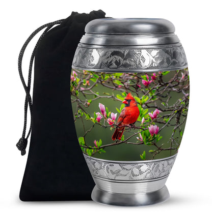 Cardinal Theme Large Urn 10 Inch