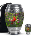Cardinal Theme Large Urn With 1 Keepsake Urn
