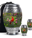 Cardinal Theme Large Urn With 2 Keepsake Urn
