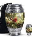 Cardinal Theme Large Urn With 1 Keepsake Urn