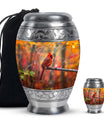 Cardinal Theme Large Urn With 1 Keepsake Urn