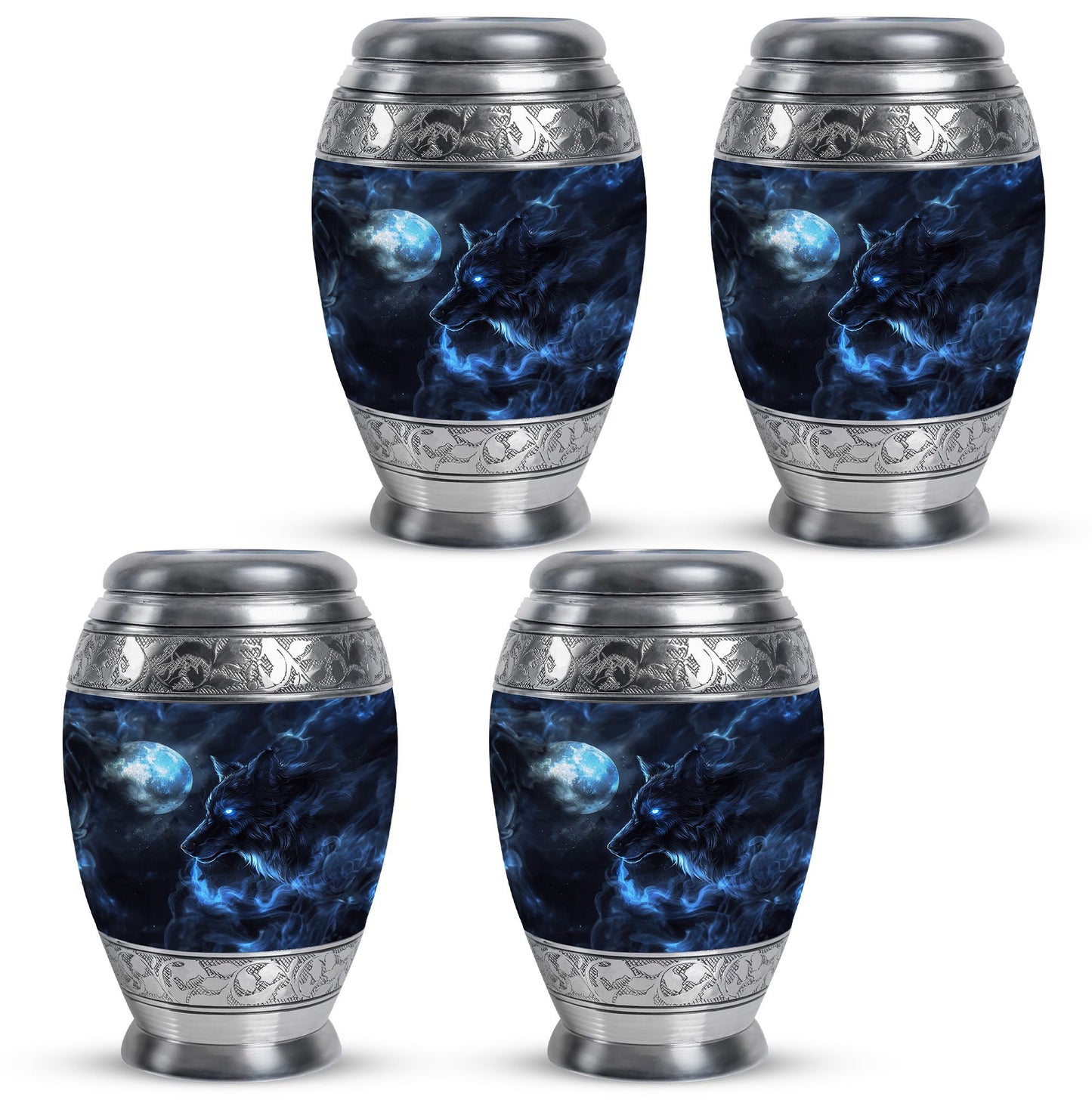 Wolf Theme 3 Inch Keepsake Pack of 4