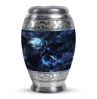 Wolf Theme Large Urn 10 Inch