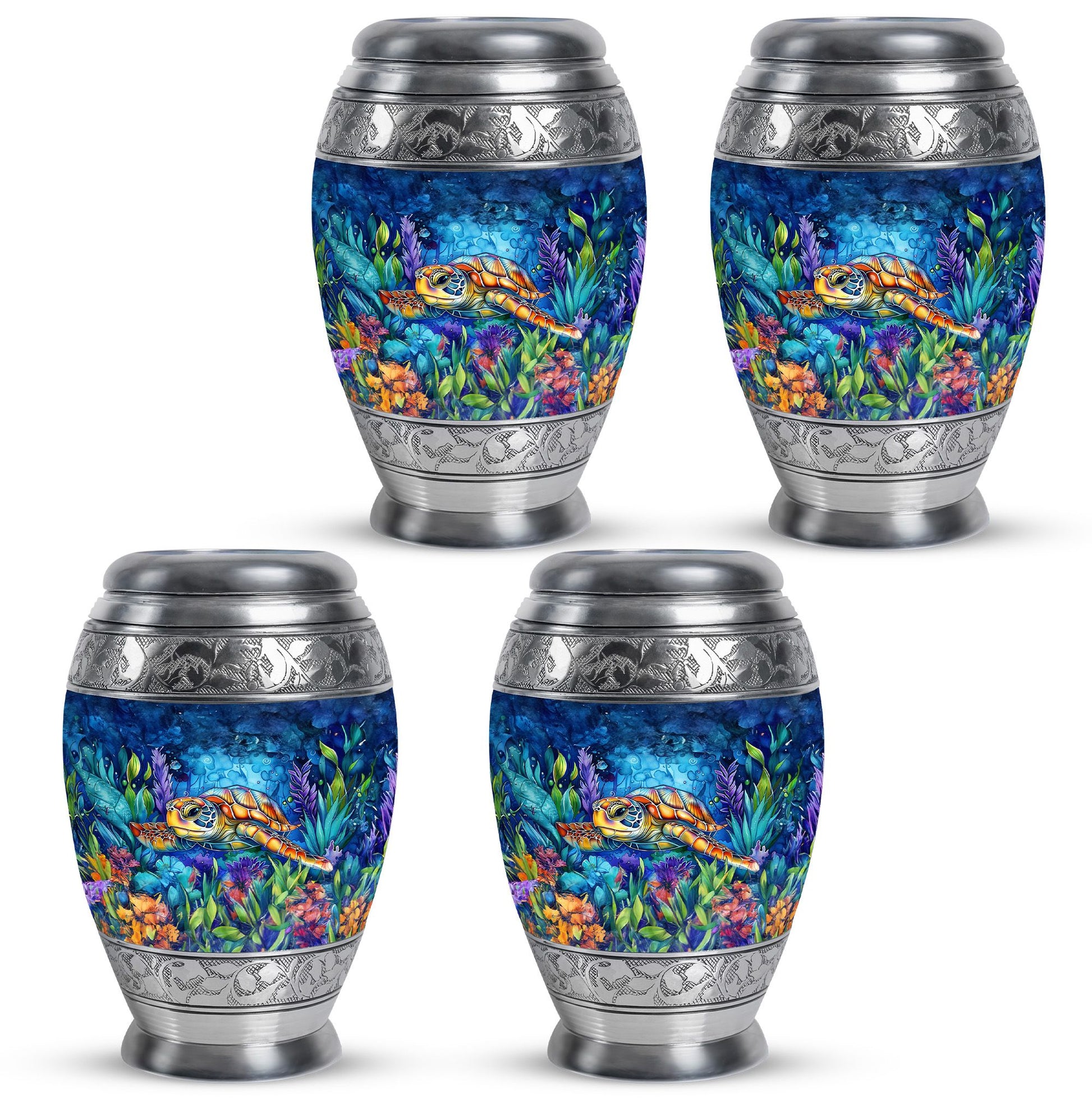 Turtle Theme 3 Inch Keepsake Pack of 4