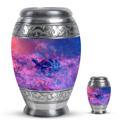 Turtle Theme Large Urn With 1 Keepsake Urn