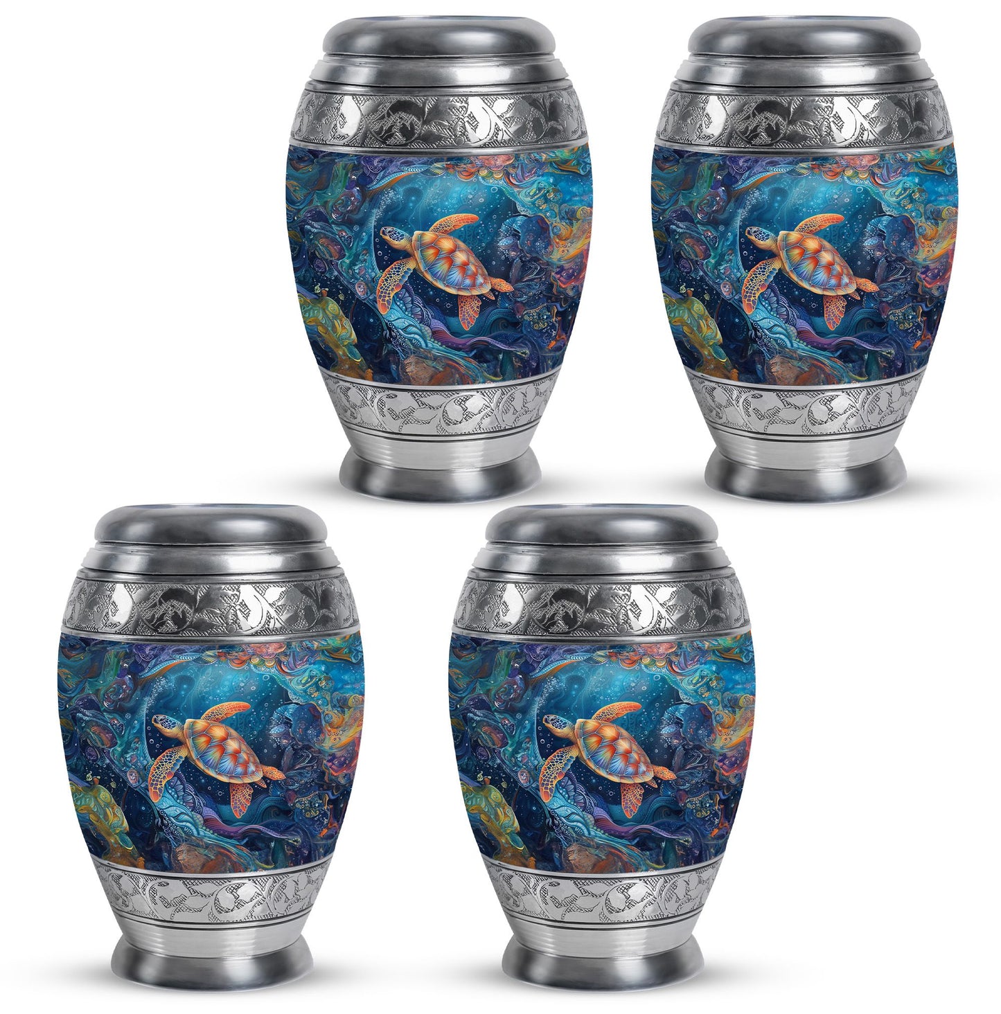 Turtle Theme 3 Inch Keepsake Pack of 4
