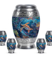 Turtle Theme Large Urn With 4 Keepsake Urn