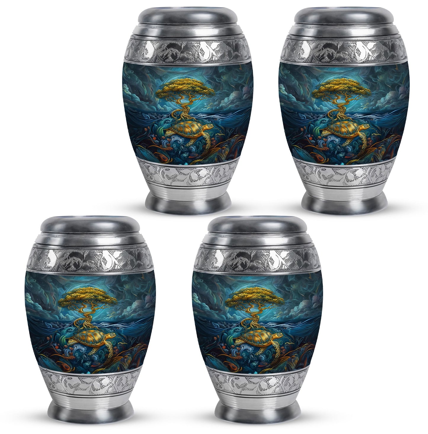 Turtle Theme 3 Inch Keepsake Pack of 4