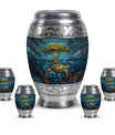 Turtle Theme Large Urn With 4 Keepsake Urn