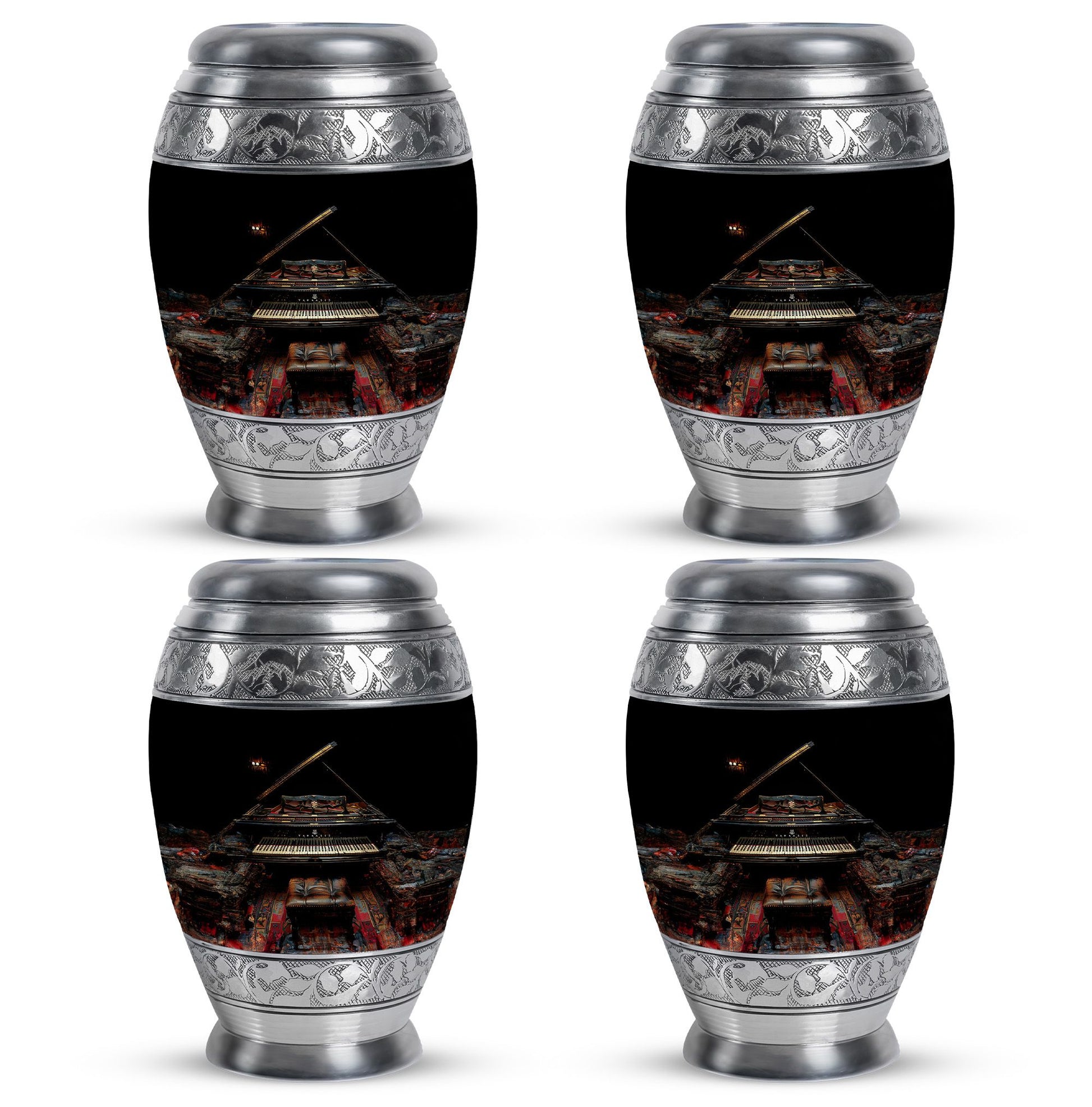 Piano Theme 3 Inch Keepsake Pack of 4