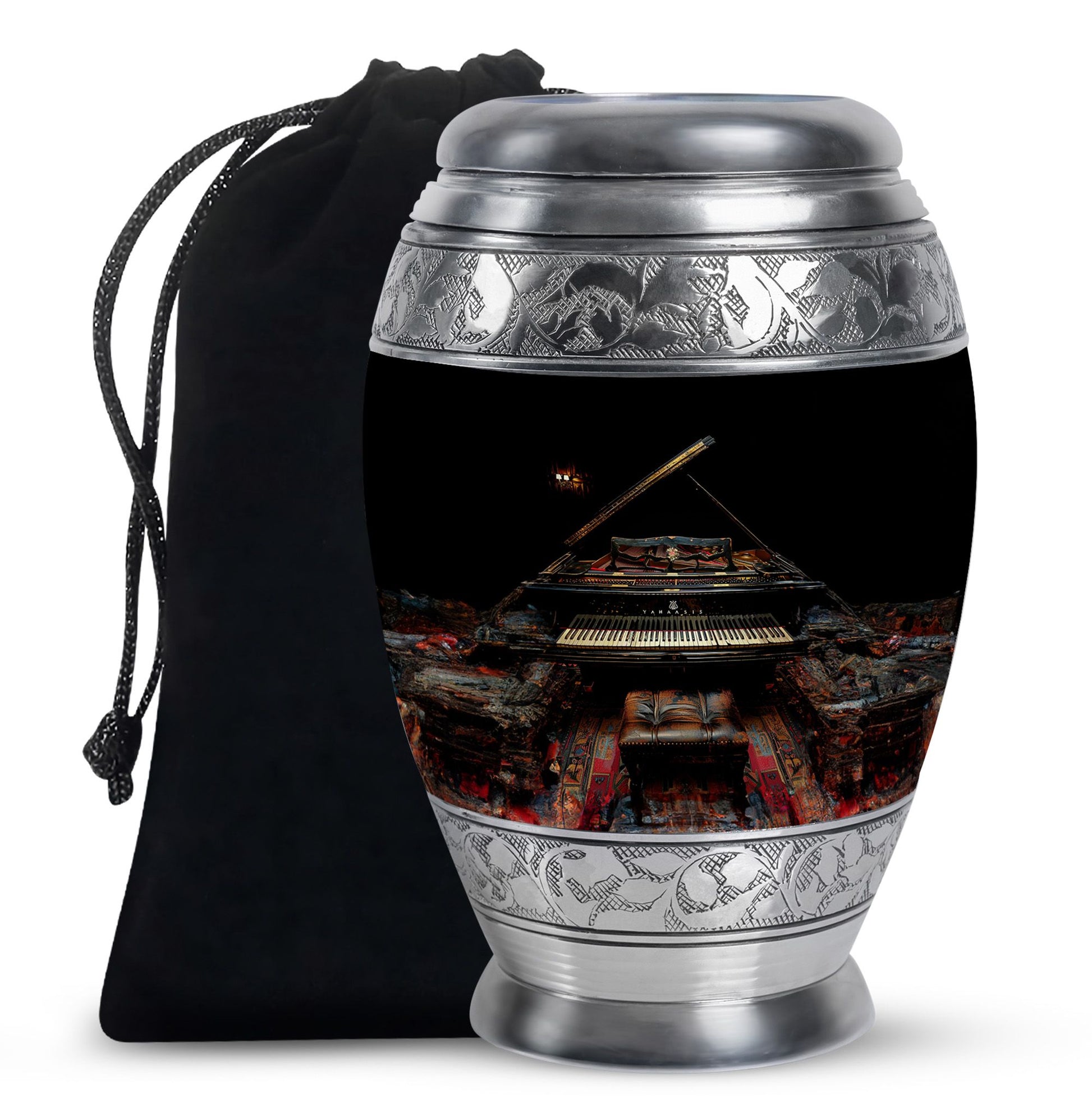 Piano Theme Large Urn 10 Inch