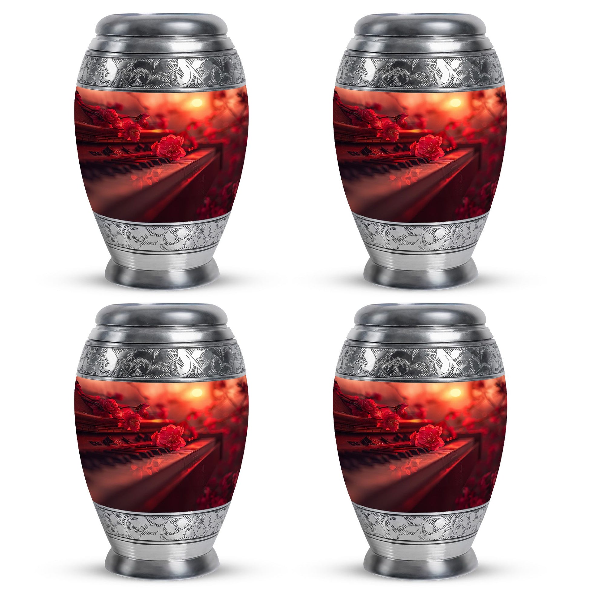 Piano Theme 3 Inch Keepsake Pack of 4